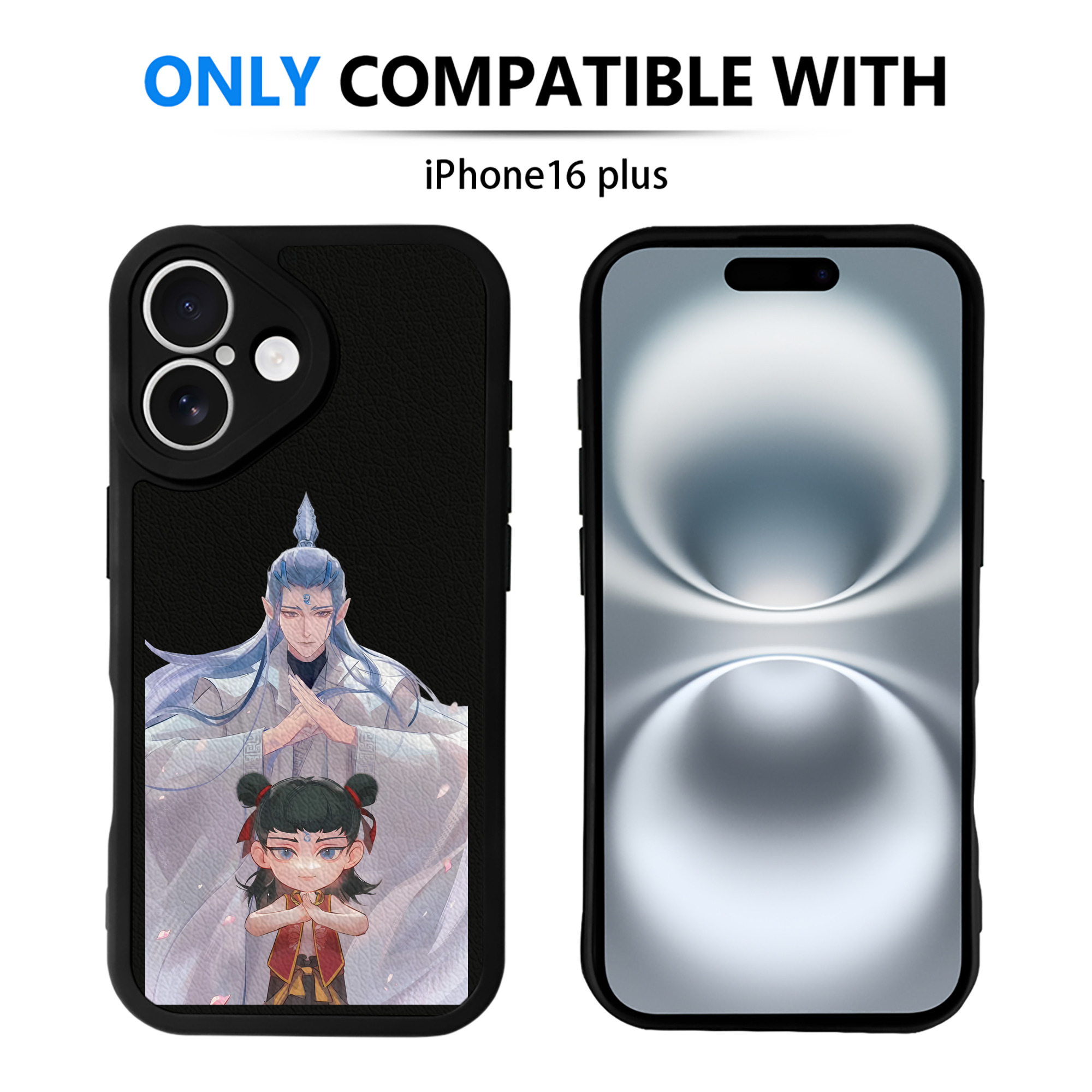 （画像用） Ne Zha 2 ナタ 魔童の大暴れ 【iPhone 16シリーズ対応】シリコンスマホケース（レザー調） 材質：シリコン
